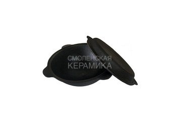 Узбекский чугунный казан 8 л. плоское дно с крышкой сковородой 1