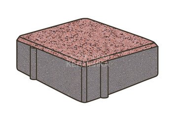 Тротуарная плитка Готика, Квадрат Premium Gold, 100x100x80 мм, цвет Голд 17 1