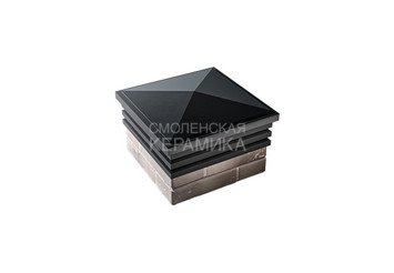 Колпак Zking Bona 385 х 385 с посадкой на 1,5 кирпича черный 1