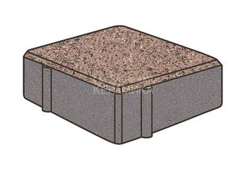 Тротуарная плитка Готика, Квадрат Premium Gold, 100x100x100 мм, цвет Голд 16 1