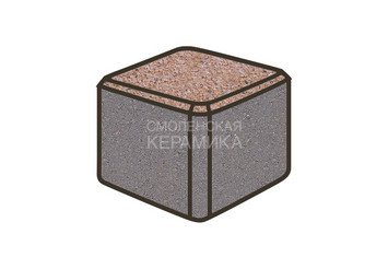 Тротуарная плитка Готика, Куб Premiun Gold, 80x80x80 мм, цвет Голд 4 1