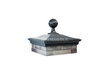 Колпак Zking Monblan 520 х 520 на 2 кирпича с шаром серый 1
