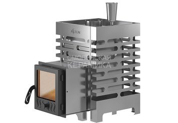 Печь для бани ASTON 12 INOX (ИНОКС) стекло 1