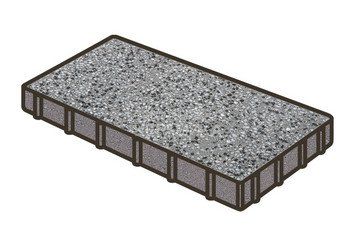 Гранитная тротуарная плитка Готика, Плита Granite FINO, 600x200x80, Белла Уайт 1