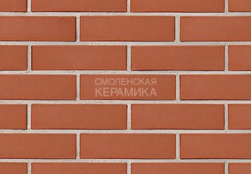Кирпич облицовочный БРАЕР Красный гладкий 0,7 НФ 2