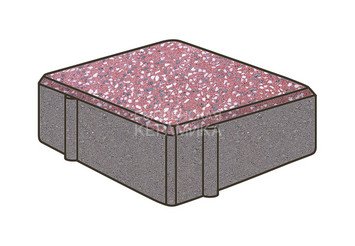 Гранитная тротуарная плитка Готика, Квадрат Granite FINO, 100x100x80, Емельяновский 1