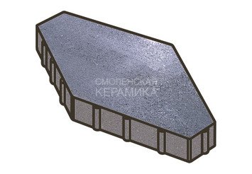 Гранитная тротуарная плитка Готика, Зарядье Granite FINO, 600x400x100, Амфиболит 1