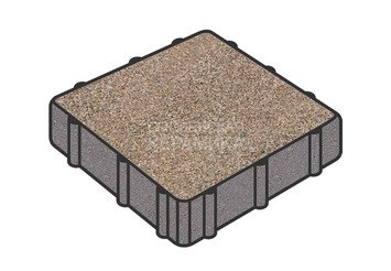 Тротуарная плитка Готика, Квадрат Premium Gold, 300x300x100 мм, цвет Голд 5 1