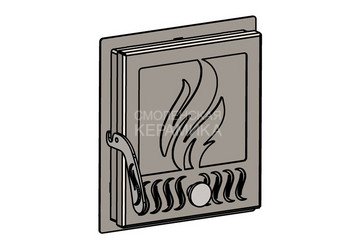 Дверь печная ASTON Антрацит 3