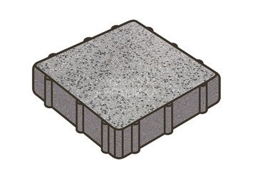 Гранитная тротуарная плитка Готика, Квадрат Granite FINO, 300x300x100, Цветок Урала 1
