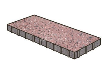 Гранитная тротуарная плитка Готика, Плита Granite FINO, 1000x500x100, Ладожский 1