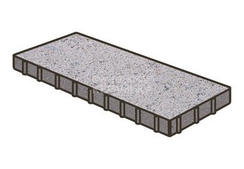 Тротуарная плитка Готика, Плита Premium Gold, 900x300x80 мм, цвет Голд 1 1
