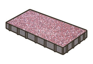 Гранитная тротуарная плитка Готика, Плита Granite FINO, 600x200x80, Емельяновский 1