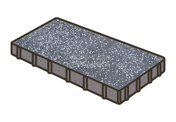 Гранитная тротуарная плитка Готика, Плита Granite FINO, 400x200x80, Суховязкий 1