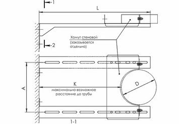 Стеновой хомут ( AISI 430) Ф140 2