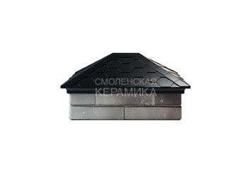 Колпак Zking Everest 520 х 390 с посадкой на 2x1,5 кирпича черный 2