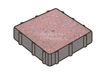 Гранитная тротуарная плитка Готика, Квадрат Granite FINO, 300x300x60, Травертин 1