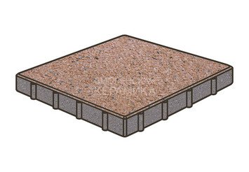 Тротуарная плитка Готика, Квадрат Premium Gold, 600x600x80 мм, цвет Голд 4 1