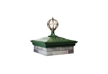 Колпак Zking Monblan 520 х 520 на 2 кирпича под фонарь зеленый 1