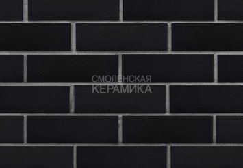 Клинкер фасадный ЛСР «Рейкьявик» черный гладкий матовый 2