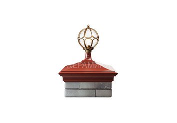 Колпак Zking Monblan 385 x 385 на 1,5 кирпича под фонарь красный 2