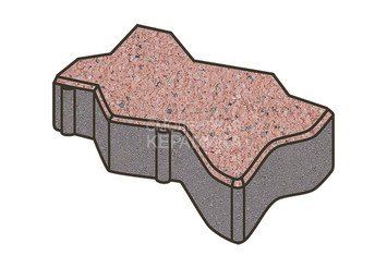 Тротуарная плитка Готика, Зигзаг/Волна Premiun Gold, 225x112,5x80 мм, цвет Голд 18 1