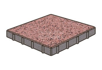 Тротуарная плитка Готика, Квадрат Premium Gold, 500x500x120 мм, цвет Голд 17 1