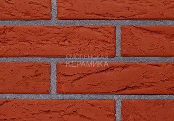 Кирпич лицевой Кирово-Чепецкий КЗ, Красный 1,4НФ Кора дерева 1