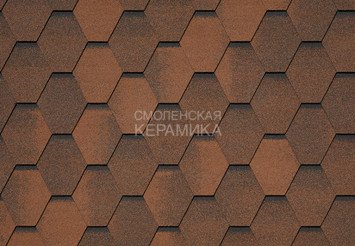 Гибкая черепица TEGOLA BUSINESS VENETO Marrone 423 1