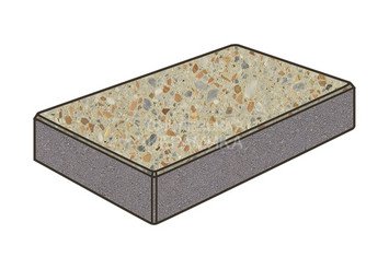 Гранитная тротуарная плитка Готика, Картано Granite FINO, 300x150x80, Зарф 1