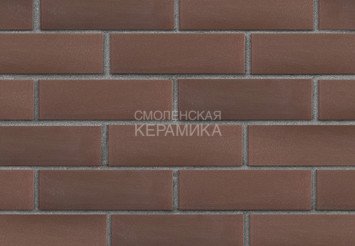 Клинкер фасадный ЛСР «Мюнхен» коричневый гладкий 7