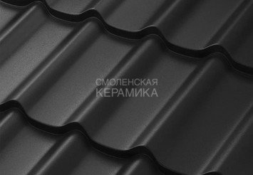 Модульная черепица AQUASYSTEM Стокгольм Pural BT MATT Черынй изумруд RR33 1185х780 мм 1