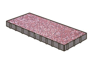 Гранитная тротуарная плитка Готика, Плита Granite FINO, 800x400x100, Емельяновский 1