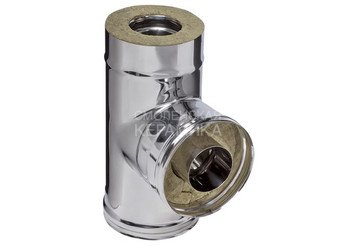 Сэндвич-тройник 90° (430/0,5мм + нерж.) Ф115х200 1
