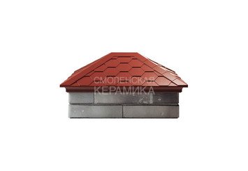 Колпак Zking Everest 520 х 390 с посадкой на 2x1,5 кирпича красный 2