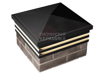 Колпак с подсветкой Zking Bona 385 х 385 с посадкой на 1,5 кирпича черный 1