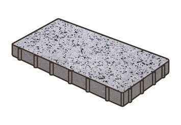 Тротуарная плитка Готика, Плита Premium Gold, 400x200x80 мм, цвет Голд 3 1