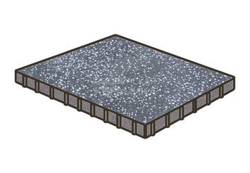 Гранитная тротуарная плитка Готика, Квадрат Granite FINO, 1000x1000x100, Суховязкий 1