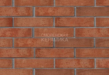 Кирпич лицевой керамический ЛСР Огненный, антик, 1НФ 3