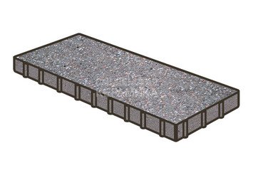 Тротуарная плитка Готика, Плита Premium Gold, 1000x500x80 мм, цвет Голд 13 1