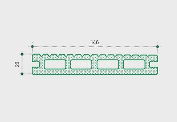 Террасная доска EasyDecking Wood-X 146x23x3010 мм, Черное дерево 6