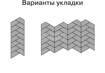 Тротуарная плитка Трапеция, Color Mix Миндаль, 60 мм 8