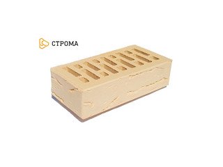 Кирпич облицовочный СТРОМА, 1НФ Слоновая кость кора дуба