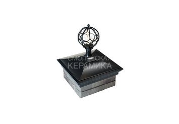 Колпак Zking Monblan 385 x 385 на 1,5 кирпича под фонарь черный 1