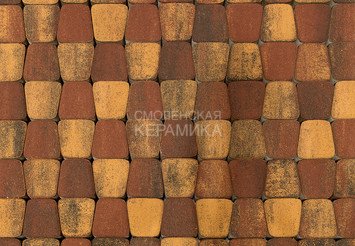 Тротуарная плитка BRAER Классико круговая, Color Mix Мальва 1