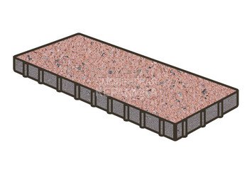 Тротуарная плитка Готика, Плита Premium Gold, 600x300x100 мм, цвет Голд 18 1