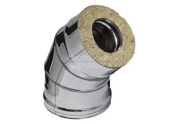 Сэндвич-колено 135° (AISI 430/0,5мм + нерж.) Ф120х200, Ferrum GS 30-50 1
