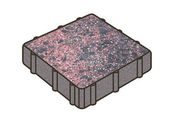 Гранитная тротуарная плитка Готика, Квадрат Granite FINO, 500x500x80, Дымовский 1