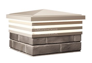 Колпак с подсветкой Zking Bona 385 х 385 с посадкой на 1,5 кирпича бежевый 2