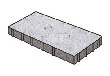 Гранитная тротуарная плитка Готика, Плита Granite FINO, 600x200x60, Мансуровский 1